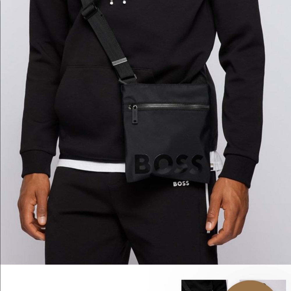 Mens Hugo Boss crossbody bag, NWT black